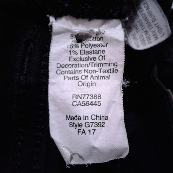 Madewell Womens Bennett Black Denim Roadtripper Jeans Skinny Size 24 G7392 - Picture 5 of 7